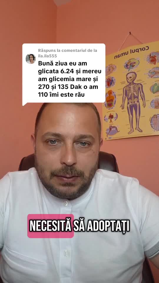 Glicata 6.24 și glicemia 270. Dacă scade glicemia la 110 are o ușoară hipoglicemie
