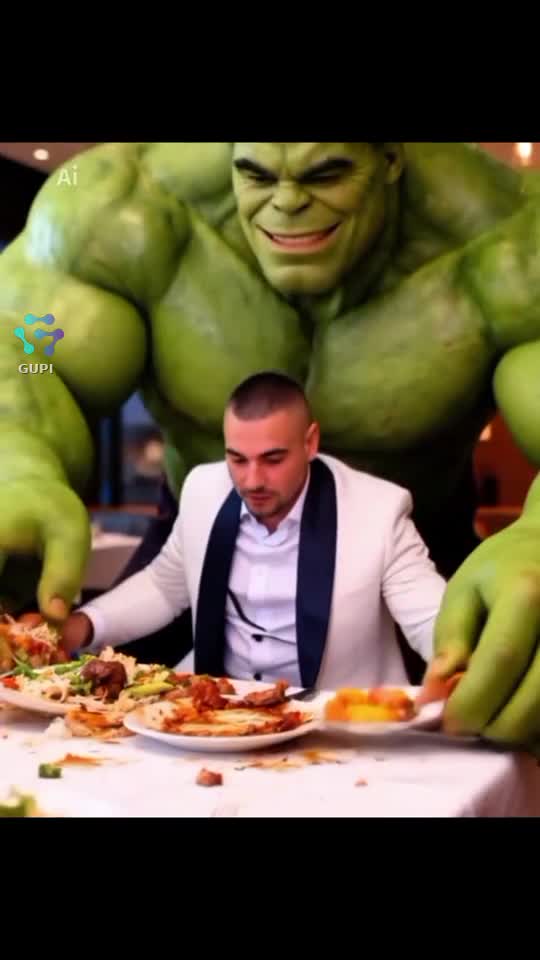 Eating With The Hulk🍝🍜🍗