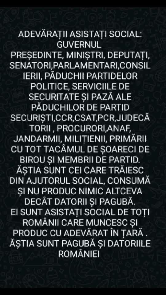 Astia sunt păduchii care consuma mult și nu produc nimic
