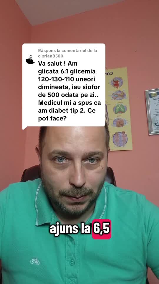 La o glicata de 6.1 cu glicemii peste 100 dimineața  pe stomacul gol si cu tratament medicamentos recomand Programul de Nutriție Remisie
