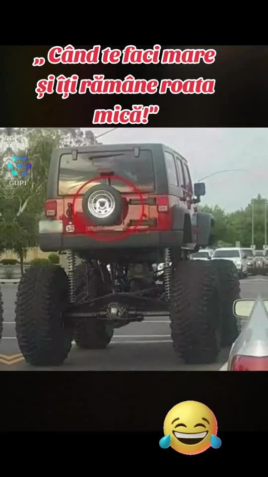 când îți rămâne roata mică!...😂😂😂